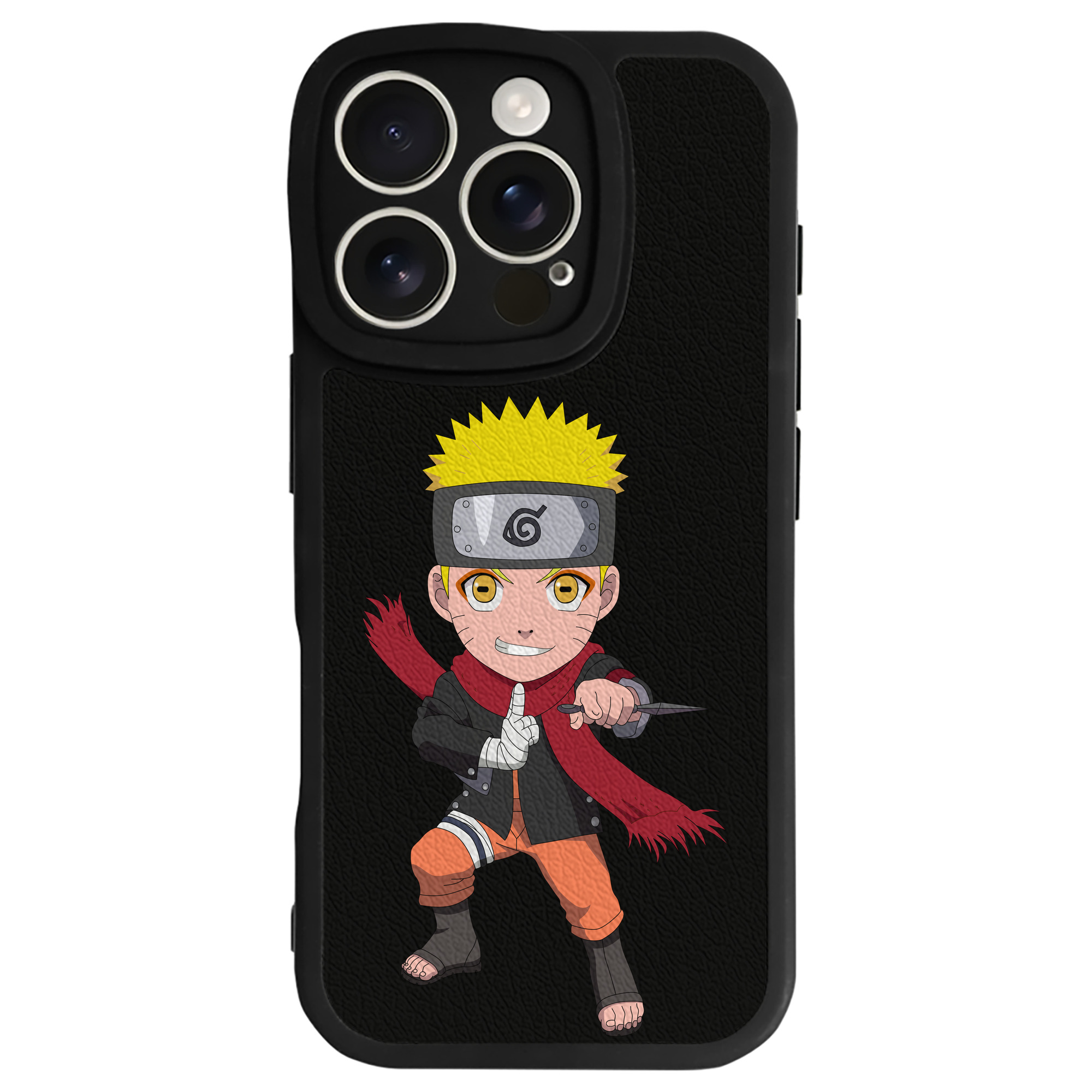 （画像用） NARUTO -ナルト- うずまき ナルト Uzumaki Naruto 【iPhone 16シリーズ対応】シリコンスマホケース（レザー調） 材質：シリコン